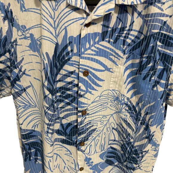 Tommy Bahama Full Button Floral Print Shirt Mens Size Large Blue - Picture 5 of 5